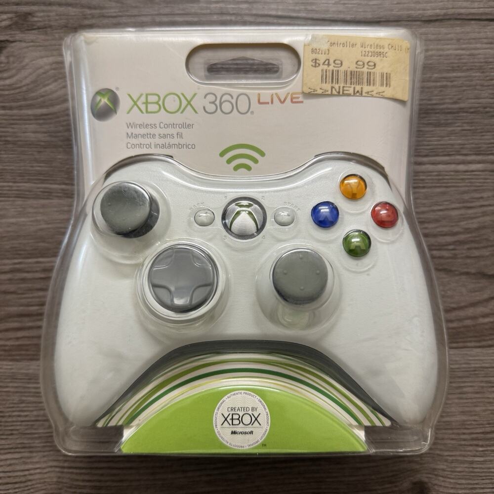 Microsoft Xbox 360 Wireless Controller White Factory Sealed